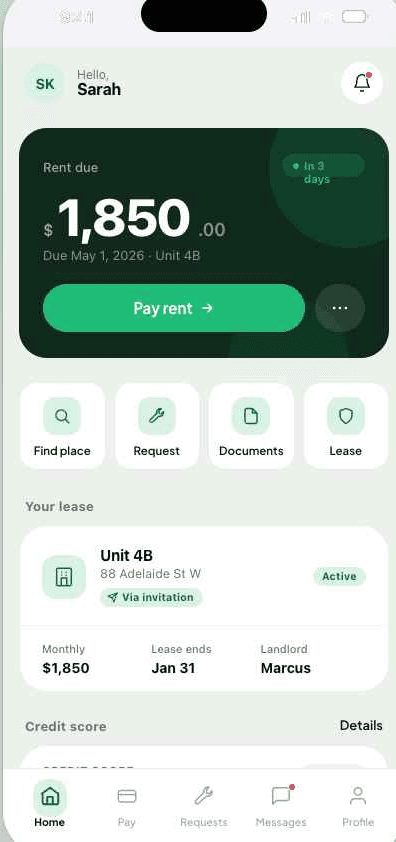 Tenant app