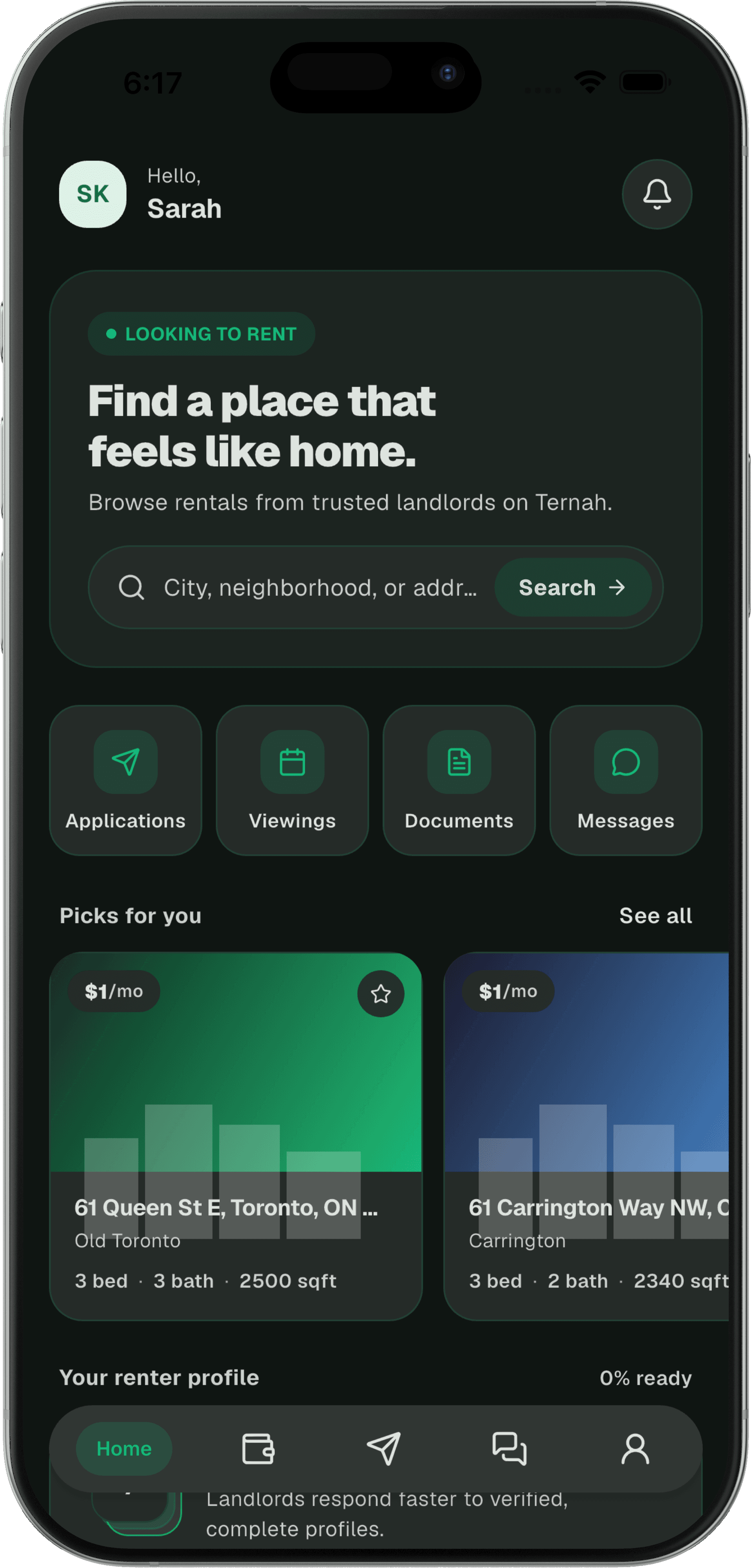 Tenant home